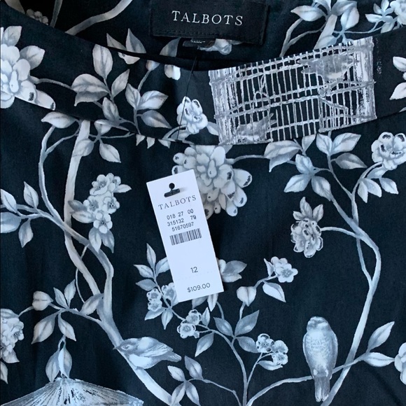 Black with white skirt Talbots - Picture 3 of 4